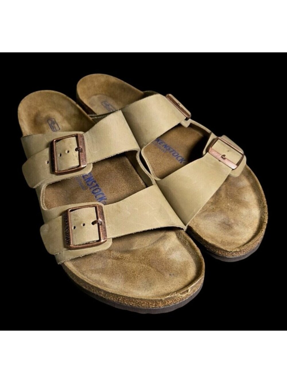 Birkenstock Arizona Soft Footbed Leather Sandals Taupe EU 44 / US Men's 11-11.5